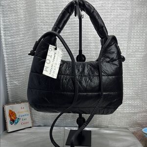 TIFFANY & TOMATO Black Padded Shoulder Bag, MADE IN TÜRKIYE